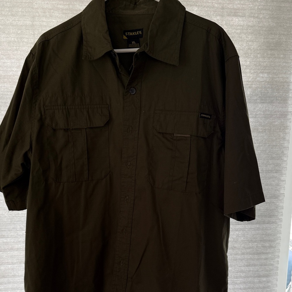 Stanley Short-Sleeve Work Shirt in Olive Green